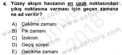 Bitki Su İlişkileri Dersi 2017 - 2018 Yılı 3 Ders Sınav Soruları 4. Soru