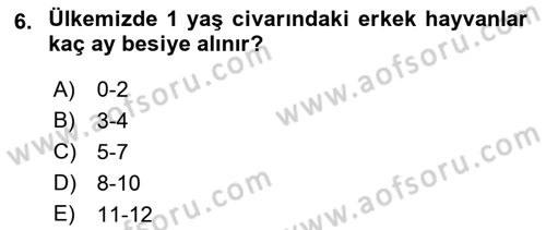 Bitki Su İlişkileri Dersi 2017 - 2018 Yılı 3 Ders Sınav Soruları 6. Soru