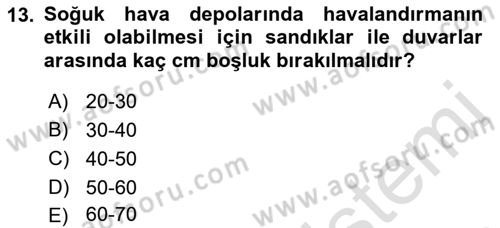 Bitki Su İlişkileri Dersi Ara Sınavı Deneme Sınav Soruları 13. Soru