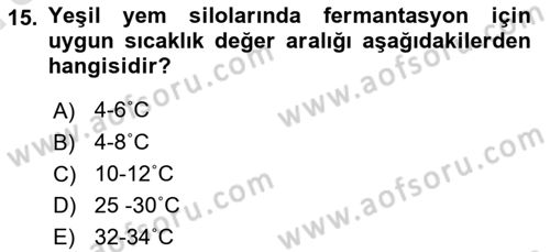 Bitki Su İlişkileri Dersi 2017 - 2018 Yılı (Vize) Ara Sınav Soruları 15. Soru