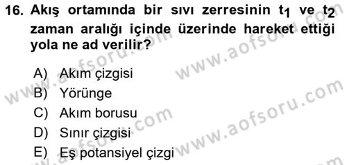 Bitki Su İlişkileri Dersi 2017 - 2018 Yılı (Vize) Ara Sınav Soruları 16. Soru