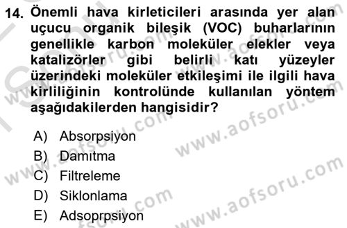 Bitki Su İlişkileri Dersi 2021 - 2022 Yılı (Final) Dönem Sonu Sınav Soruları 14. Soru