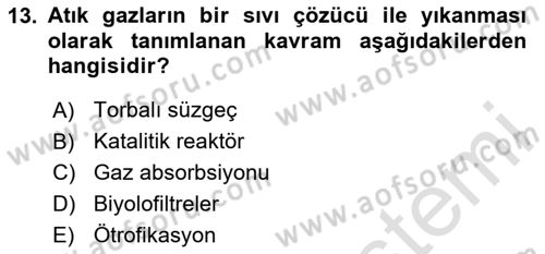 Bitki Su İlişkileri Dersi 2024 - 2025 Yılı (Final) Dönem Sonu Sınav Soruları 13. Soru