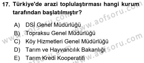 Bitki Su İlişkileri Dersi 2024 - 2025 Yılı (Final) Dönem Sonu Sınav Soruları 17. Soru