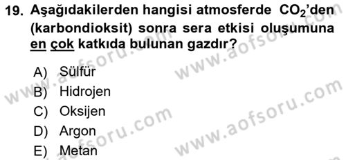 Bitki Su İlişkileri Dersi 2025 - 2026 Yılı (Vize) Ara Sınav Soruları 19. Soru