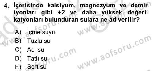 Bitki Su İlişkileri Dersi 2025 - 2026 Yılı (Vize) Ara Sınav Soruları 4. Soru