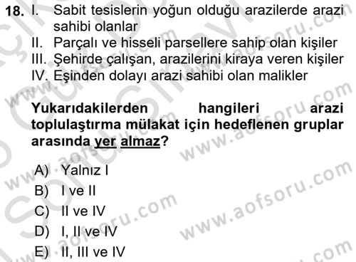 Bitki Su İlişkileri Dersi 2025 - 2026 Yılı (Final) Dönem Sonu Sınav Soruları 18. Soru