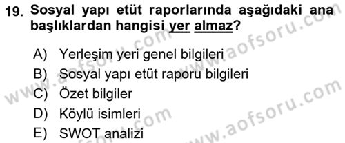 Bitki Su İlişkileri Dersi 2025 - 2026 Yılı (Final) Dönem Sonu Sınav Soruları 19. Soru