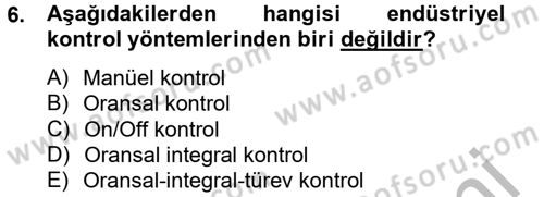 Örtü Altı Üretim Sistemleri Dersi 2013 - 2014 Yılı (Final) Dönem Sonu Sınav Soruları 6. Soru