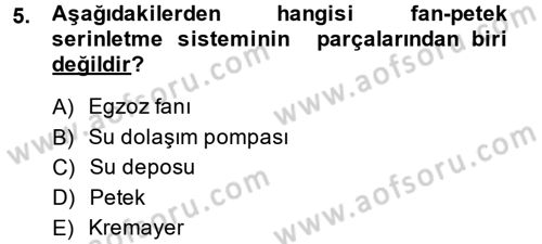 Örtü Altı Üretim Sistemleri Dersi 2014 - 2015 Yılı (Final) Dönem Sonu Sınav Soruları 5. Soru