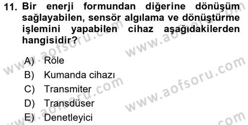 Örtü Altı Üretim Sistemleri Dersi 2015 - 2016 Yılı (Final) Dönem Sonu Sınav Soruları 11. Soru
