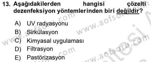 Örtü Altı Üretim Sistemleri Dersi 2015 - 2016 Yılı (Final) Dönem Sonu Sınav Soruları 13. Soru