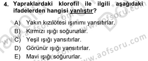 Örtü Altı Üretim Sistemleri Dersi 2015 - 2016 Yılı (Final) Dönem Sonu Sınav Soruları 4. Soru
