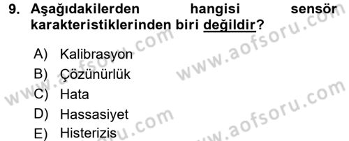 Örtü Altı Üretim Sistemleri Dersi 2015 - 2016 Yılı (Final) Dönem Sonu Sınav Soruları 9. Soru