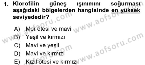Örtü Altı Üretim Sistemleri Dersi 2016 - 2017 Yılı 3 Ders Sınav Soruları 1. Soru