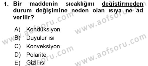 Örtü Altı Üretim Sistemleri Dersi 2017 - 2018 Yılı (Final) Dönem Sonu Sınav Soruları 1. Soru