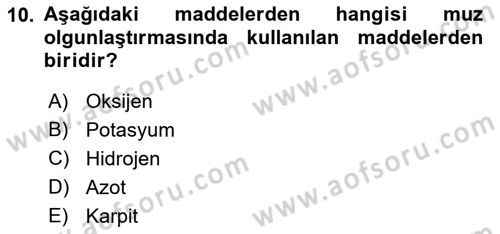 Örtü Altı Üretim Sistemleri Dersi 2018 - 2019 Yılı 3 Ders Sınav Soruları 10. Soru