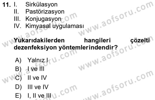Örtü Altı Üretim Sistemleri Dersi 2018 - 2019 Yılı (Final) Dönem Sonu Sınav Soruları 11. Soru
