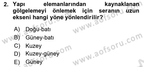 Örtü Altı Üretim Sistemleri Dersi 2021 - 2022 Yılı (Vize) Ara Sınav Soruları 2. Soru