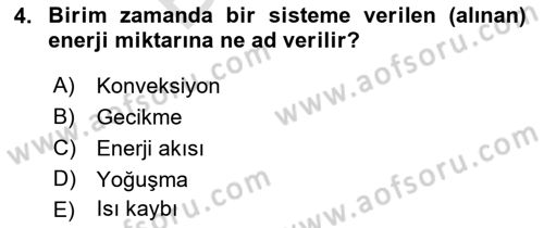 Örtü Altı Üretim Sistemleri Dersi 2021 - 2022 Yılı (Final) Dönem Sonu Sınav Soruları 4. Soru