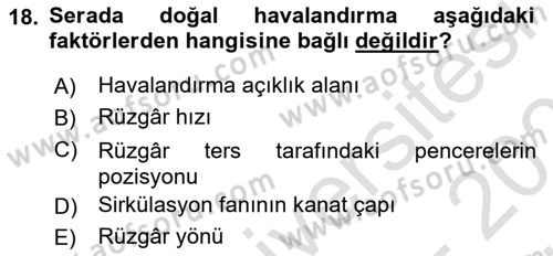 Örtü Altı Üretim Sistemleri Dersi 2023 - 2024 Yılı (Vize) Ara Sınav Soruları 18. Soru