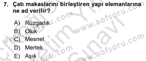 Örtü Altı Üretim Sistemleri Dersi 2023 - 2024 Yılı (Vize) Ara Sınav Soruları 7. Soru