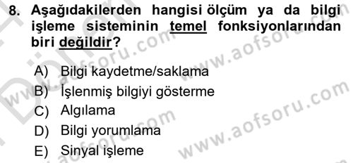 Örtü Altı Üretim Sistemleri Dersi 2023 - 2024 Yılı (Final) Dönem Sonu Sınav Soruları 8. Soru