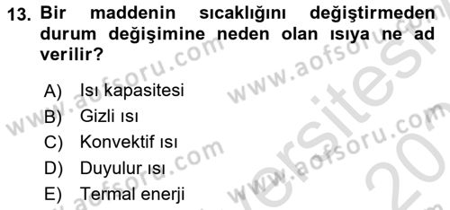 Örtü Altı Üretim Sistemleri Dersi 2024 - 2025 Yılı (Vize) Ara Sınav Soruları 13. Soru