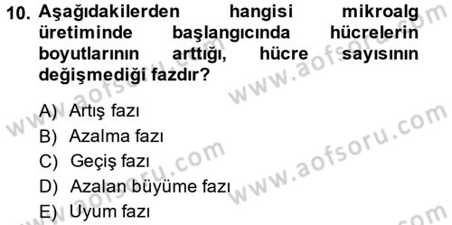 Balık Yetiştiriciliği Dersi 2013 - 2014 Yılı (Final) Dönem Sonu Sınav Soruları 10. Soru