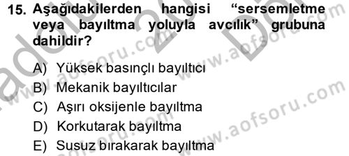 Balık Yetiştiriciliği Dersi 2013 - 2014 Yılı (Final) Dönem Sonu Sınav Soruları 15. Soru