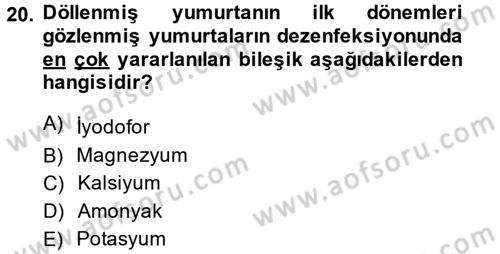 Balık Yetiştiriciliği Dersi 2014 - 2015 Yılı (Final) Dönem Sonu Sınav Soruları 20. Soru