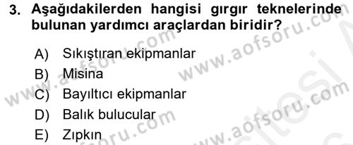 Balık Yetiştiriciliği Dersi 2015 - 2016 Yılı (Vize) Ara Sınav Soruları 3. Soru