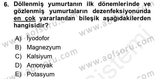 Balık Yetiştiriciliği Dersi 2015 - 2016 Yılı Tek Ders Sınav Soruları 6. Soru