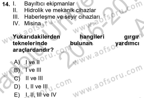 Balık Yetiştiriciliği Dersi 2016 - 2017 Yılı (Vize) Ara Sınav Soruları 14. Soru