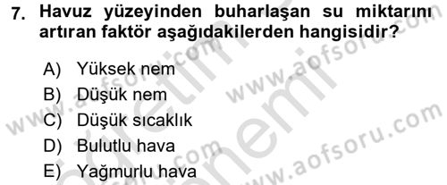 Balık Yetiştiriciliği Dersi 2016 - 2017 Yılı (Final) Dönem Sonu Sınav Soruları 7. Soru