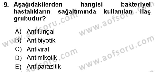 Balık Yetiştiriciliği Dersi 2017 - 2018 Yılı 3 Ders Sınav Soruları 9. Soru