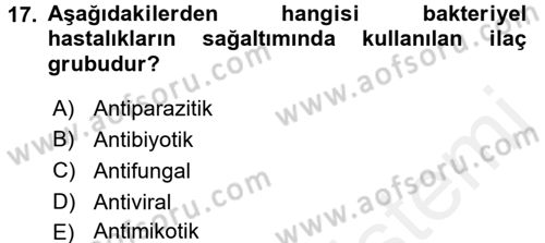 Balık Yetiştiriciliği Dersi 2017 - 2018 Yılı (Final) Dönem Sonu Sınav Soruları 17. Soru
