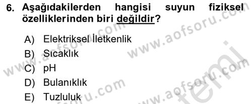 Balık Yetiştiriciliği Dersi 2021 - 2022 Yılı (Vize) Ara Sınav Soruları 6. Soru