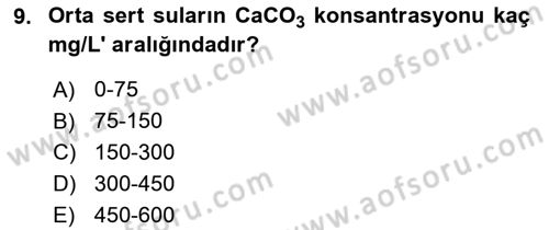 Balık Yetiştiriciliği Dersi 2021 - 2022 Yılı (Vize) Ara Sınav Soruları 9. Soru