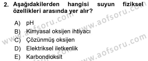 Balık Yetiştiriciliği Dersi 2021 - 2022 Yılı (Final) Dönem Sonu Sınav Soruları 2. Soru