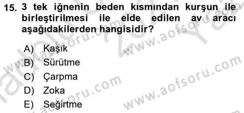 Balık Yetiştiriciliği Dersi 2021 - 2022 Yılı Yaz Okulu Sınav Soruları 15. Soru