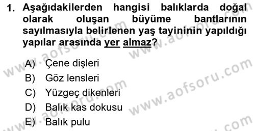 Balık Yetiştiriciliği Dersi 2022 - 2023 Yılı Yaz Okulu Sınav Soruları 1. Soru