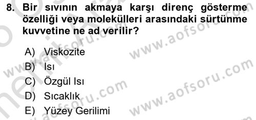 Balık Yetiştiriciliği Dersi 2024 - 2025 Yılı (Vize) Ara Sınav Soruları 8. Soru