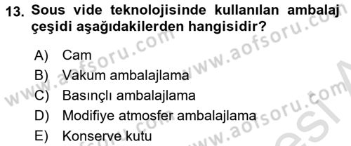 Balık Yetiştiriciliği Dersi 2024 - 2025 Yılı (Final) Dönem Sonu Sınav Soruları 13. Soru