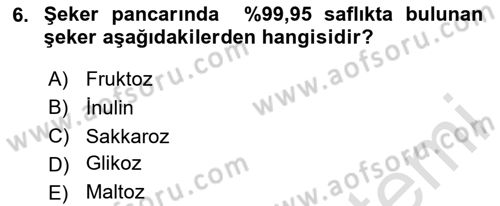 Tarla Bitkileri Dersi 2024 - 2025 Yılı (Final) Dönem Sonu Sınav Soruları 6. Soru
