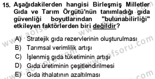 Tarım 4.0 Dersi 2024 - 2025 Yılı (Final) Dönem Sonu Sınav Soruları 15. Soru