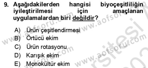 Tarım 4.0 Dersi 2024 - 2025 Yılı (Final) Dönem Sonu Sınav Soruları 9. Soru