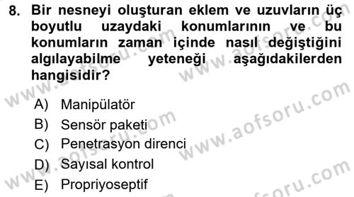 Tarım 4.0 Dersi 2024 - 2025 Yılı Yaz Okulu Sınav Soruları 8. Soru