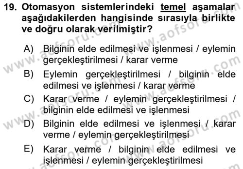 Tarım 4.0 Dersi 2025 - 2026 Yılı (Vize) Ara Sınav Soruları 19. Soru