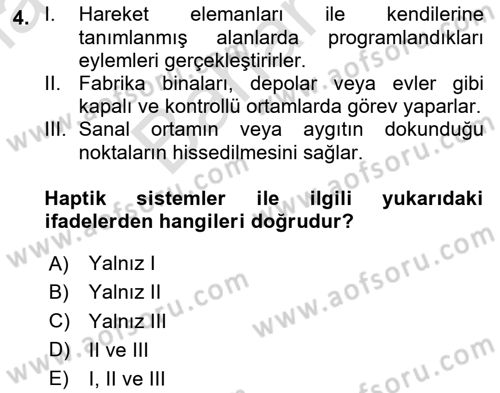 Tarım 4.0 Dersi 2025 - 2026 Yılı (Final) Dönem Sonu Sınav Soruları 4. Soru